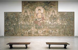 Buddha of Medicine, Bhaishajyaguru (Yaoshi fo), ca 1319, fresco